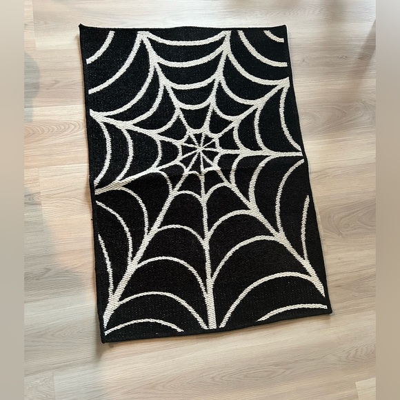 Halloween Spider Web Rug Festive Throw - Picture 1 of 4